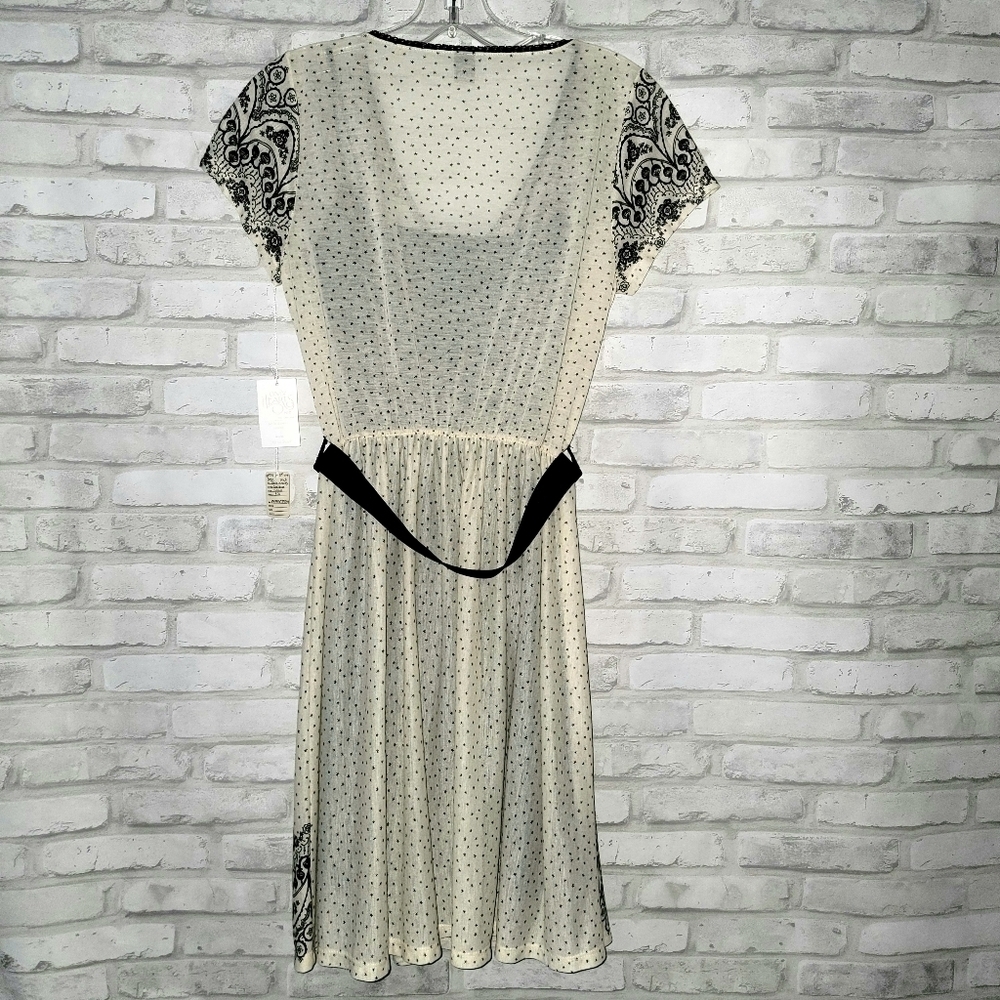 Anthropologie Only Hearts Star Gazer Feminine silky lined sheer dress - Picture 2 of 9